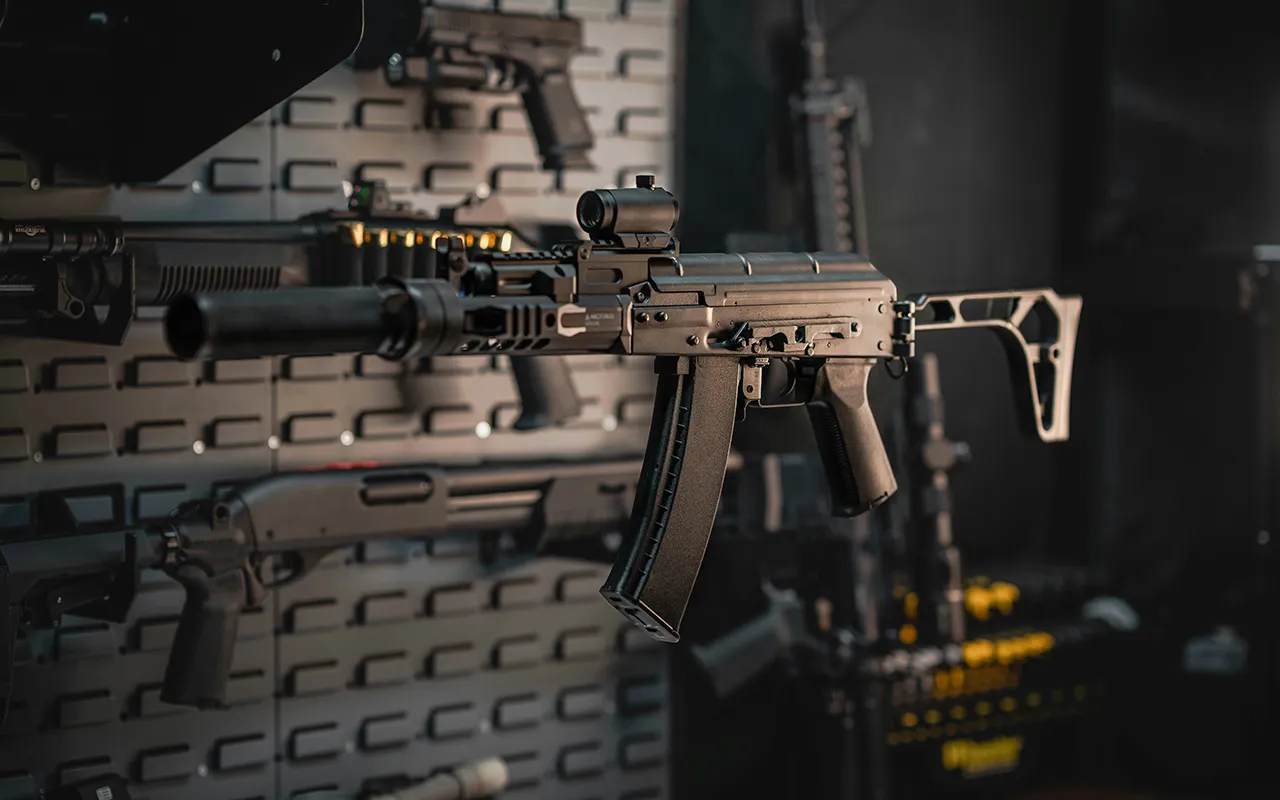 Guns in an armory