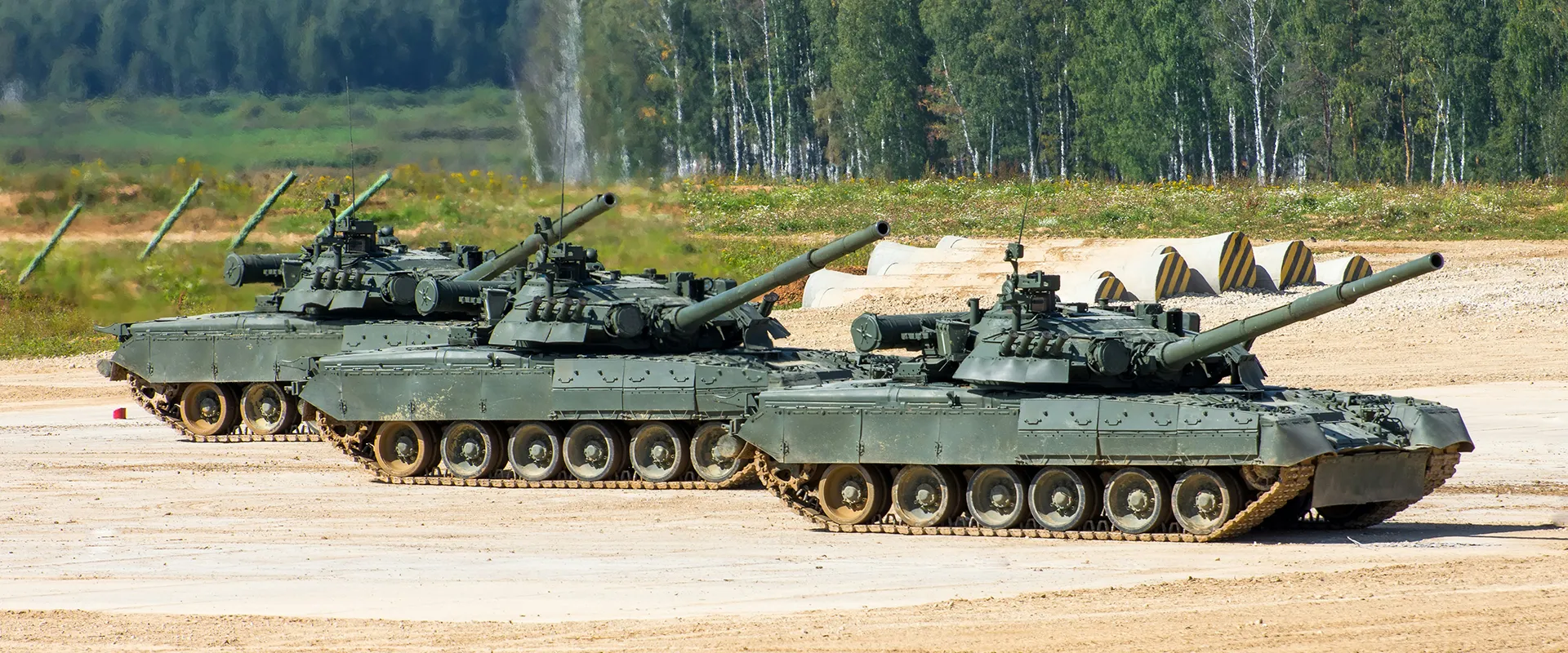 Army Tanks on a field