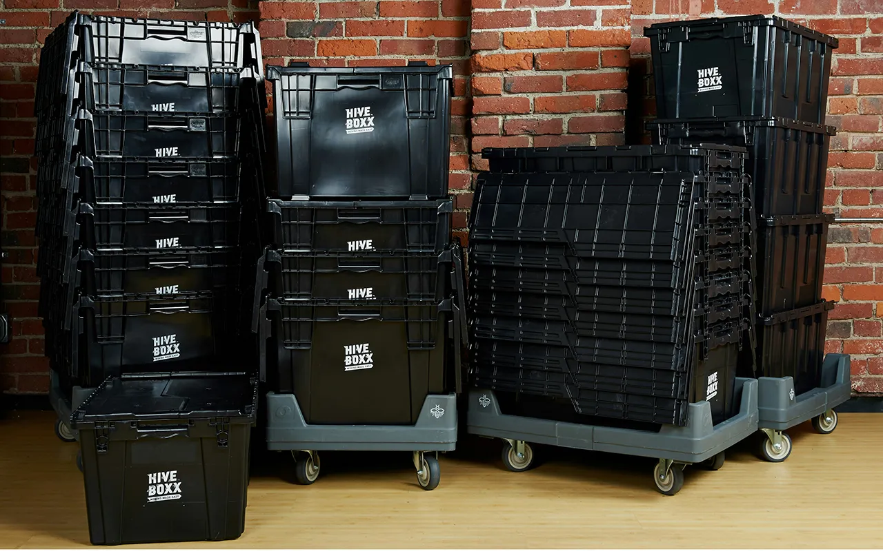 Plastic Totes stacked